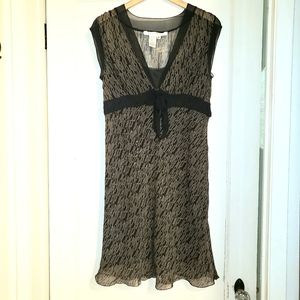 100% silk Max Studio Petite sheer dress M